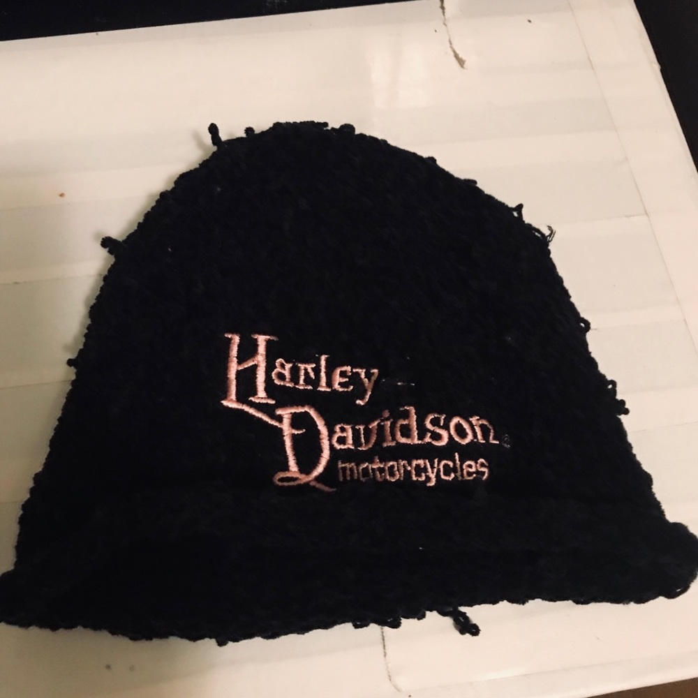 Harley Davidson black beanie hat